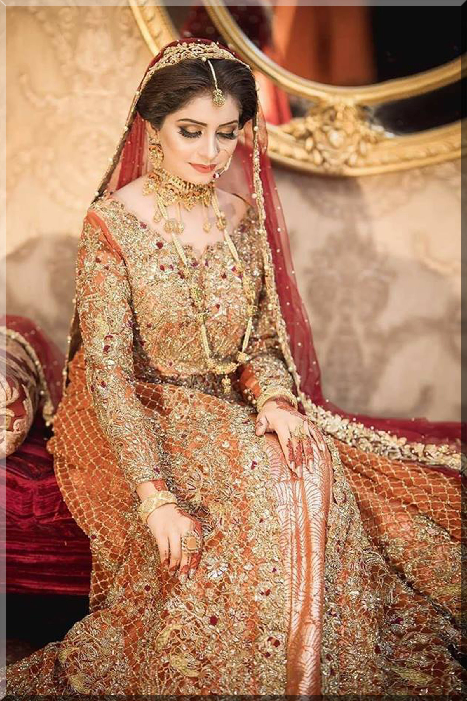 gown style bridal lehenga