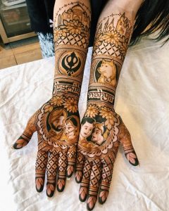 bride groom wedding mehndi designs 