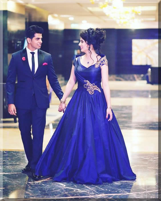 Royal blue elegant dress