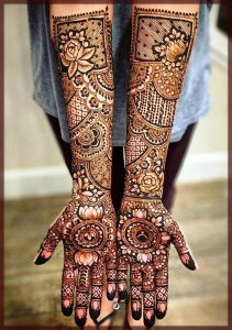 full hands bride mehndi designs