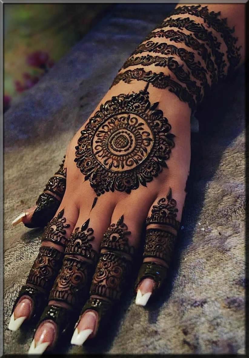 Details more than 119 gol tikka mehndi design images latest - POPPY