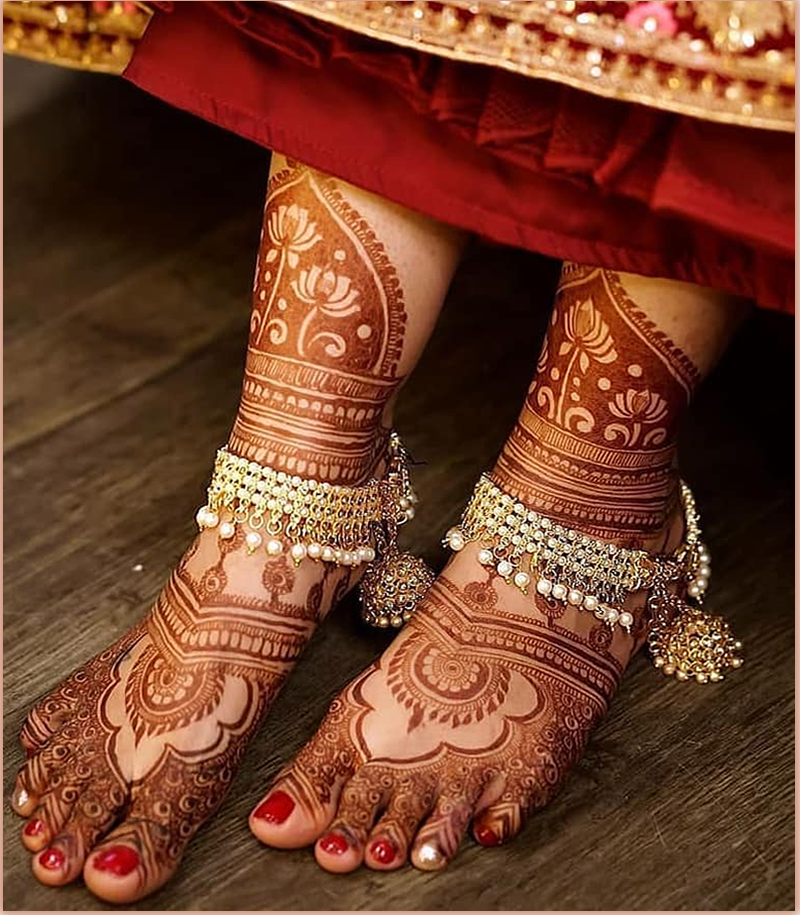 Indian Bridal Feet Mehndi