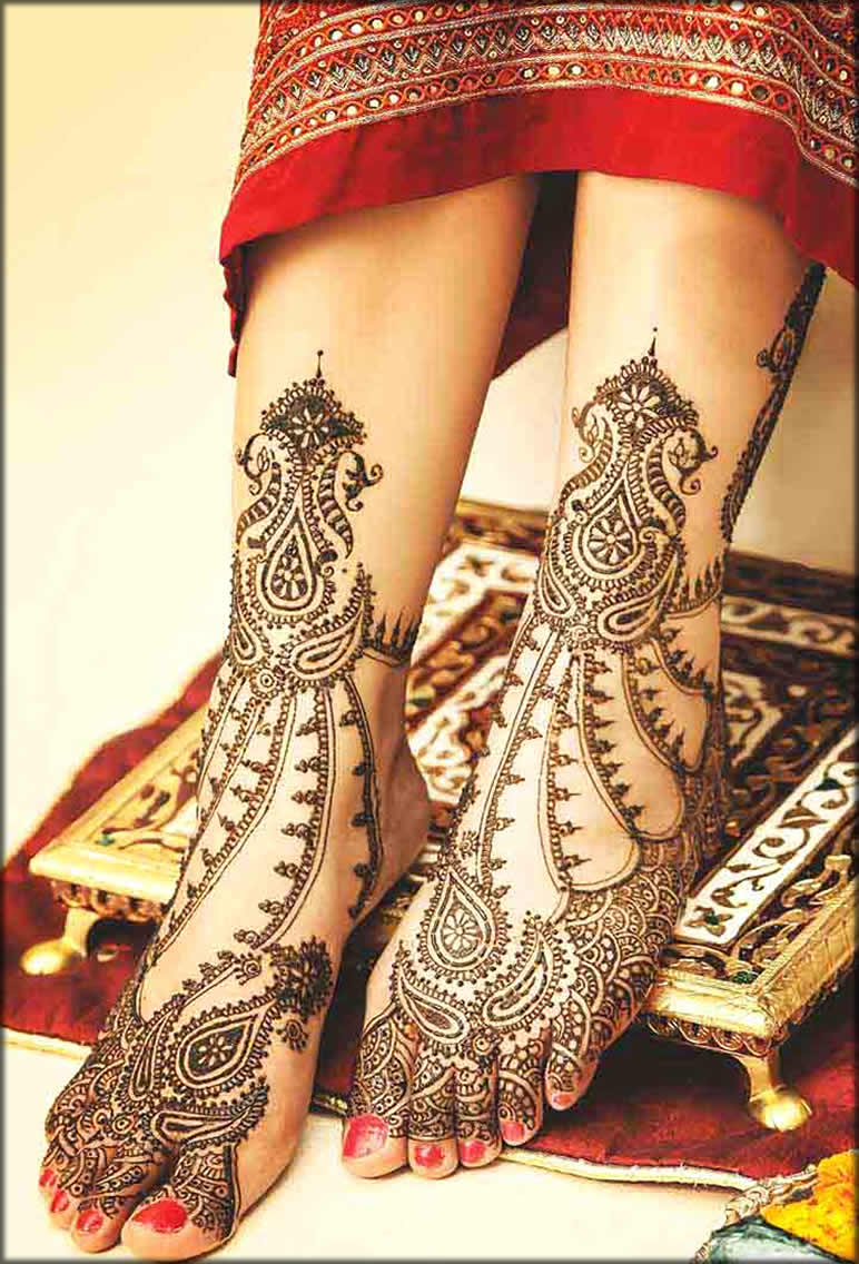 Feet Mehndi Desings For Brides
