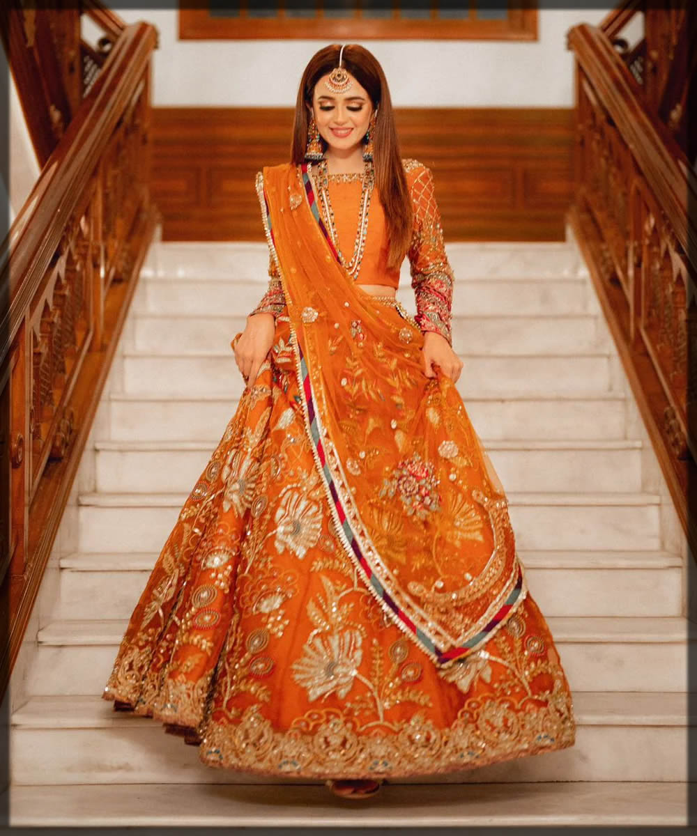 Saira Rizwan bridal mehndi dresses