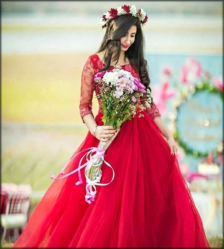 Stunning Bridal Shower Dress In Red