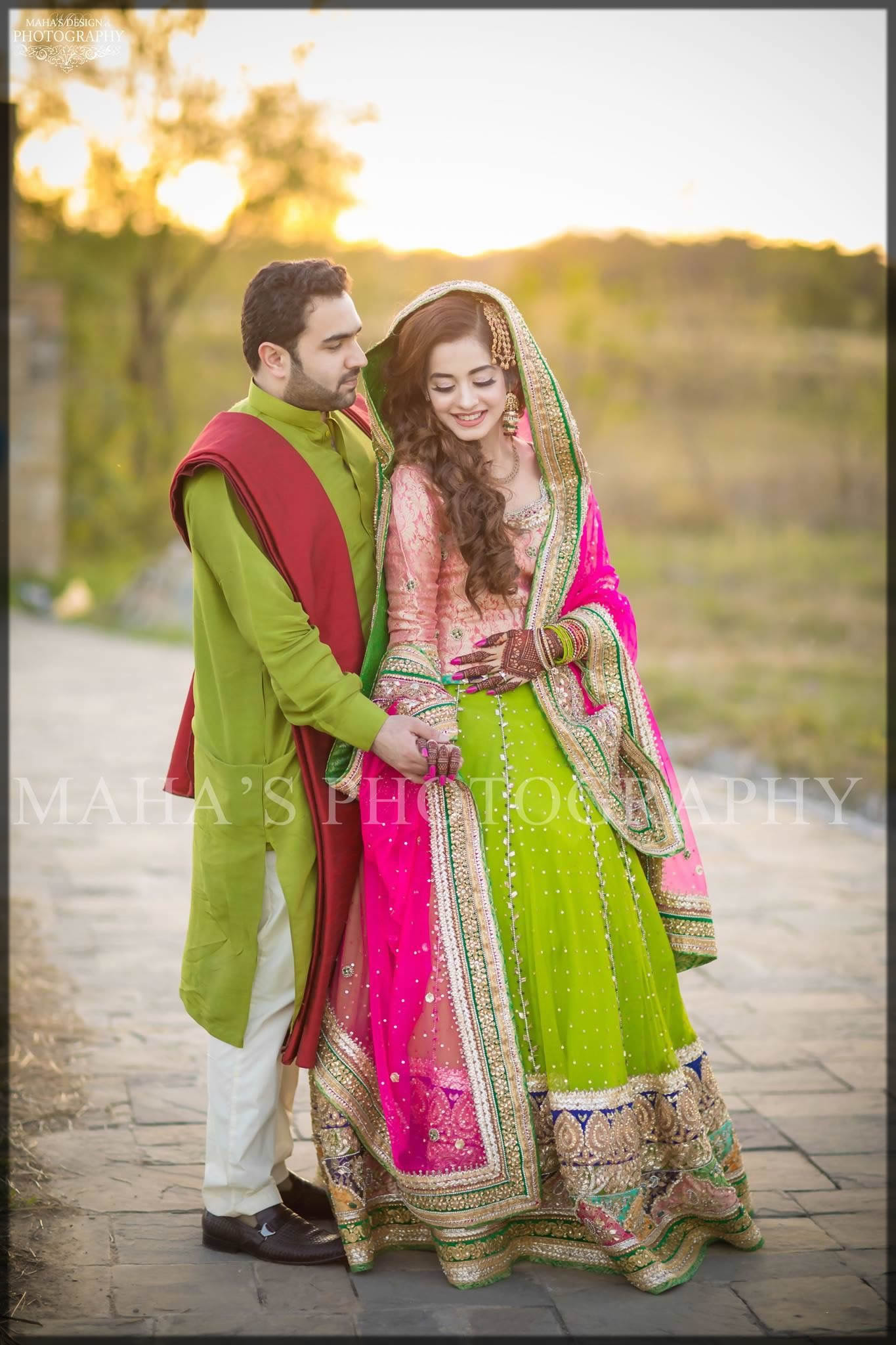 bridal mehndi dresses