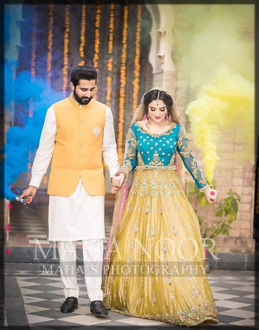 bridal mehndi dresses