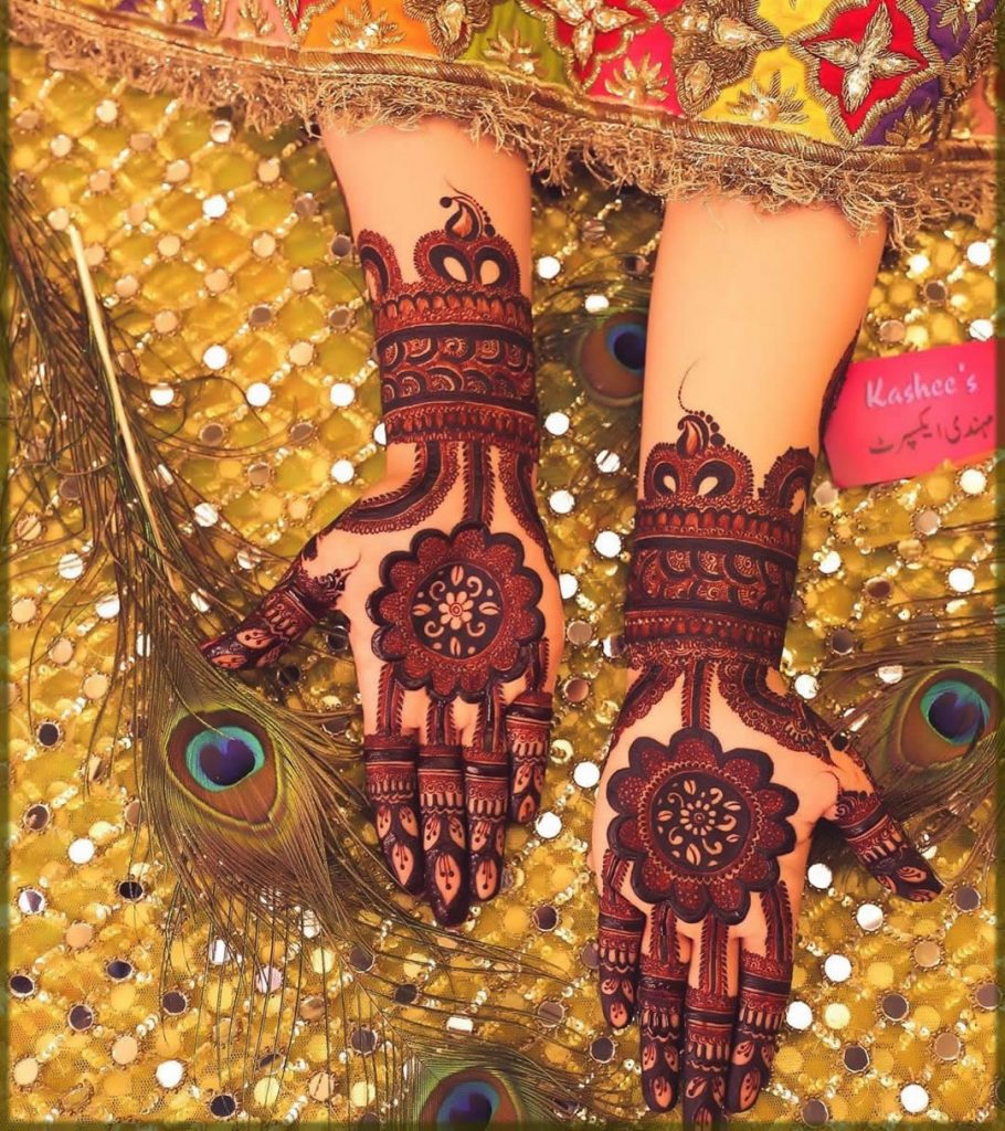 Round tikka kashees best mehndi collection