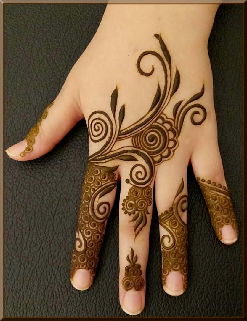 best arabic finger mehndi designs