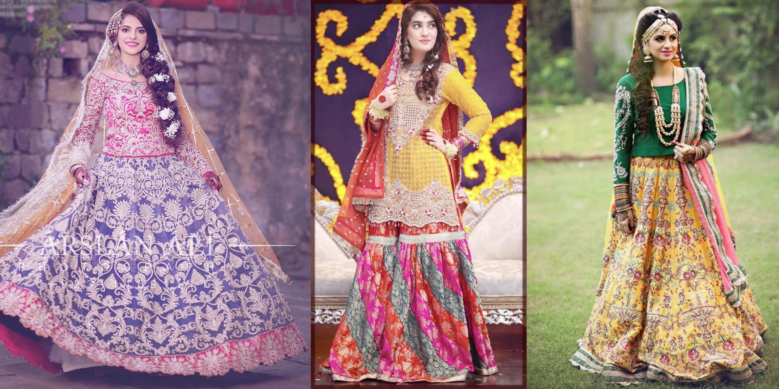 pakistani mehndi dresses with price