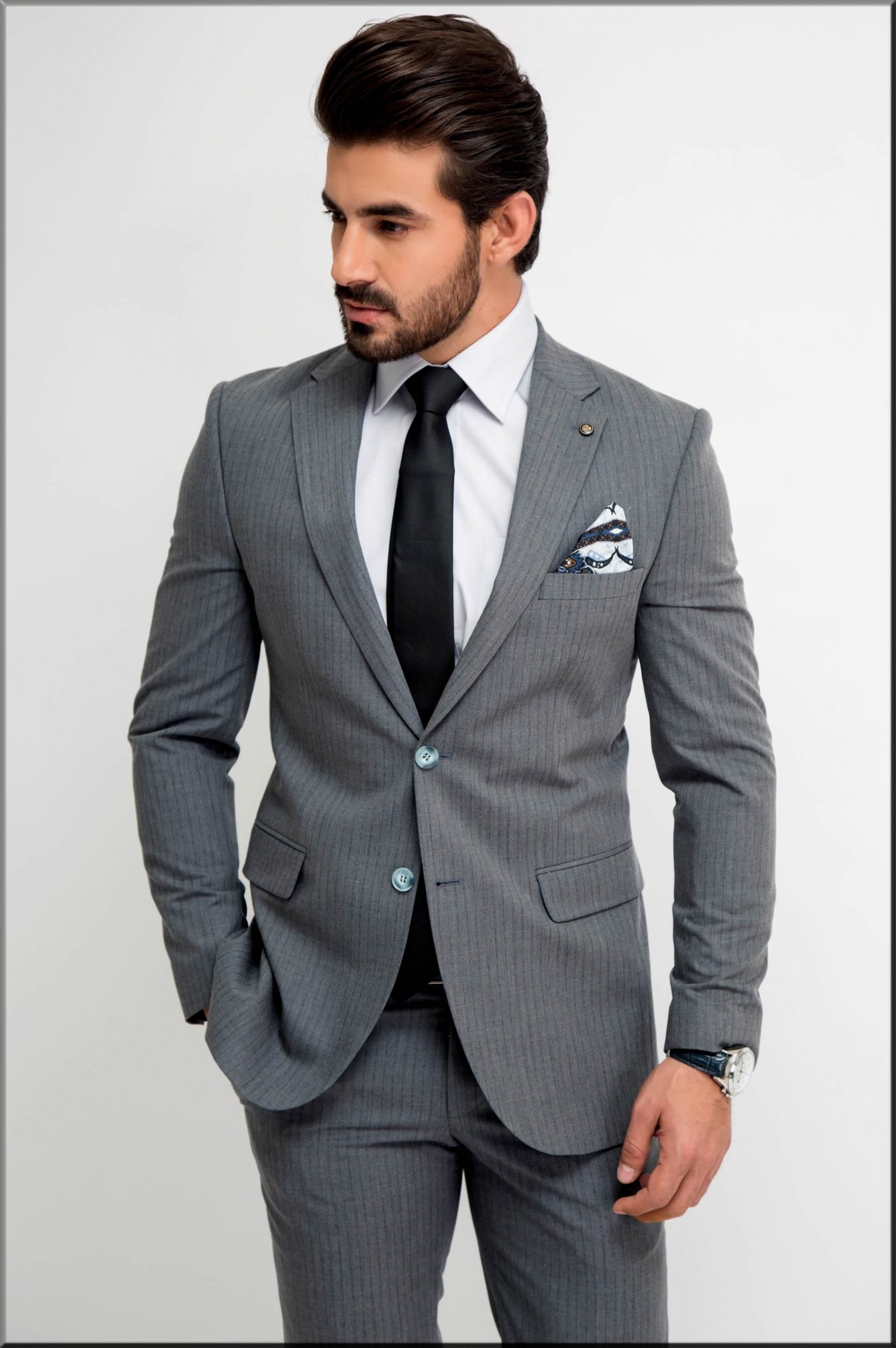 men in ravishing grey colour suit