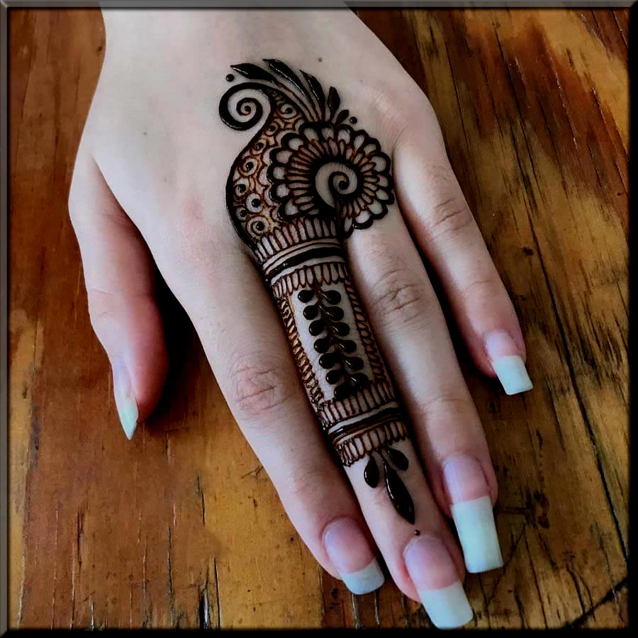peacock henna art 