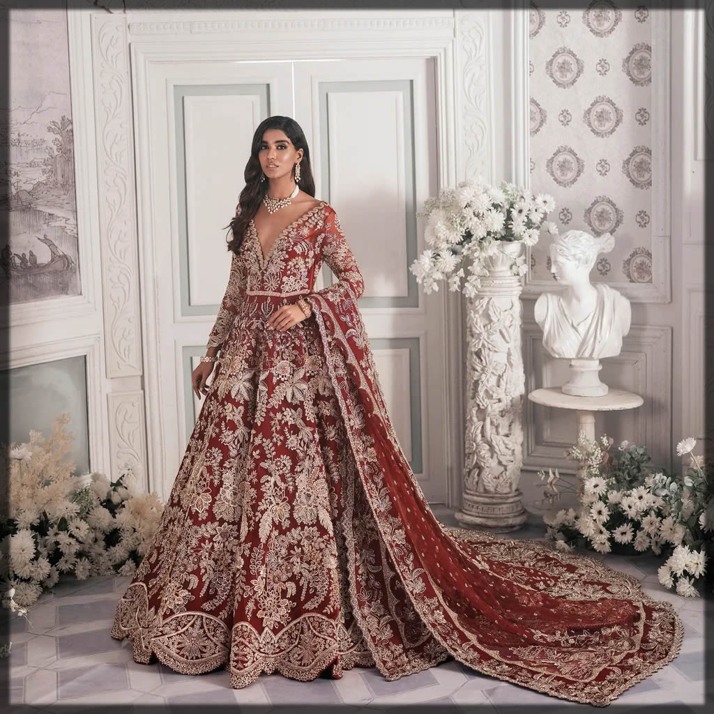 Tail gown for barat