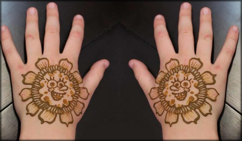SpongeBob henna designs for kids