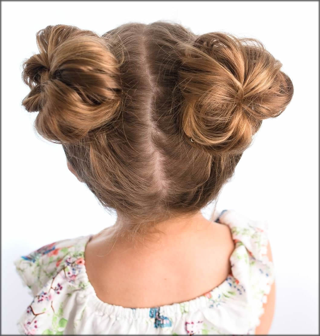 For School Going Girls Two Side Bun Hairstyle