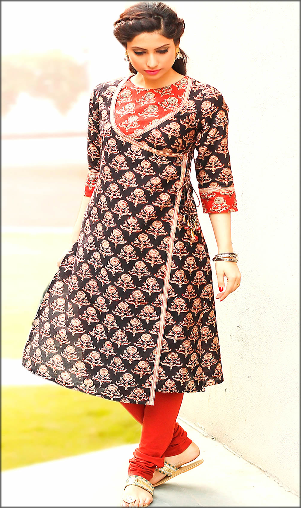 angrakha long kurta
