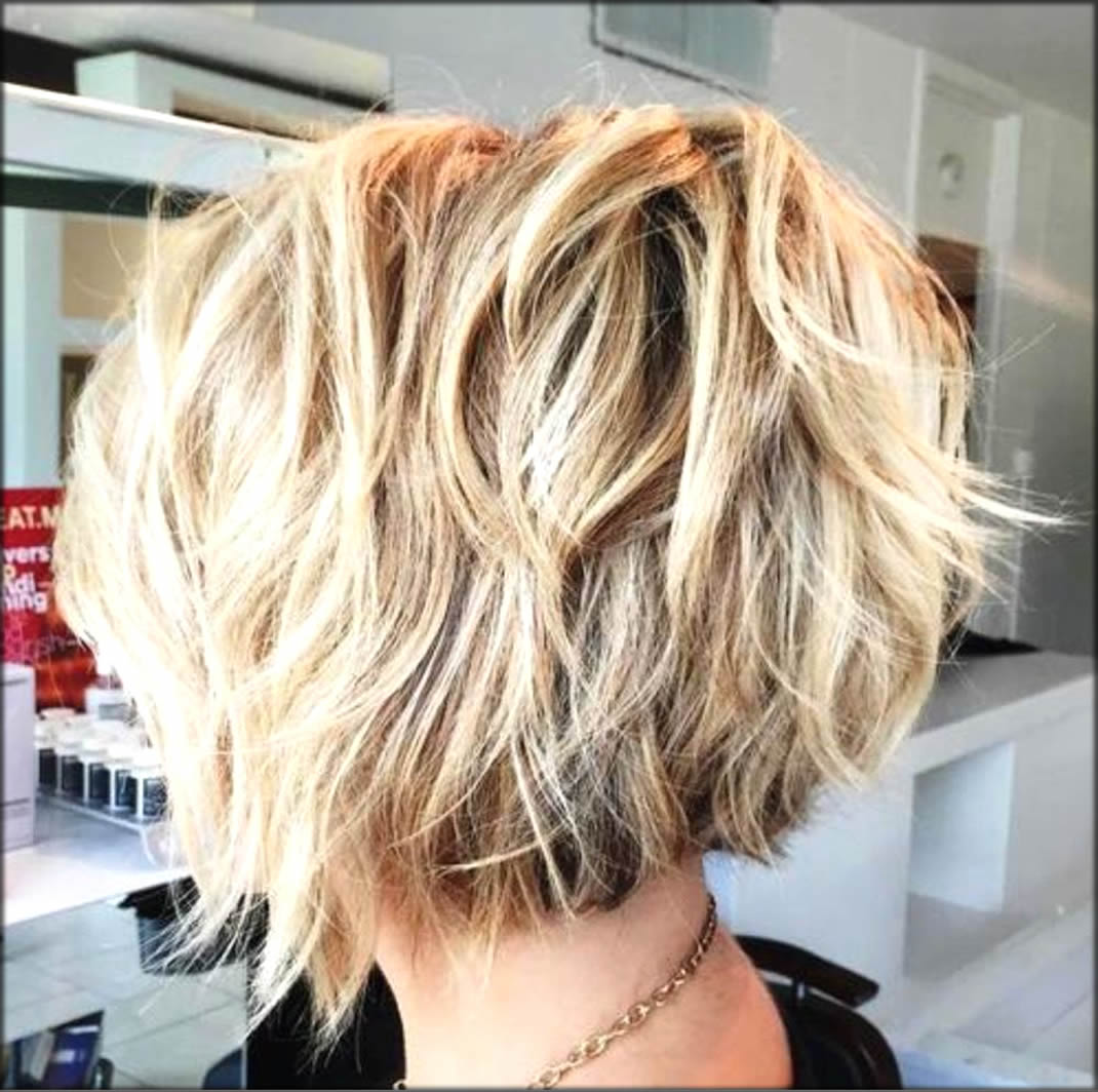 With Layers Fresh Messy Bob hairstyles