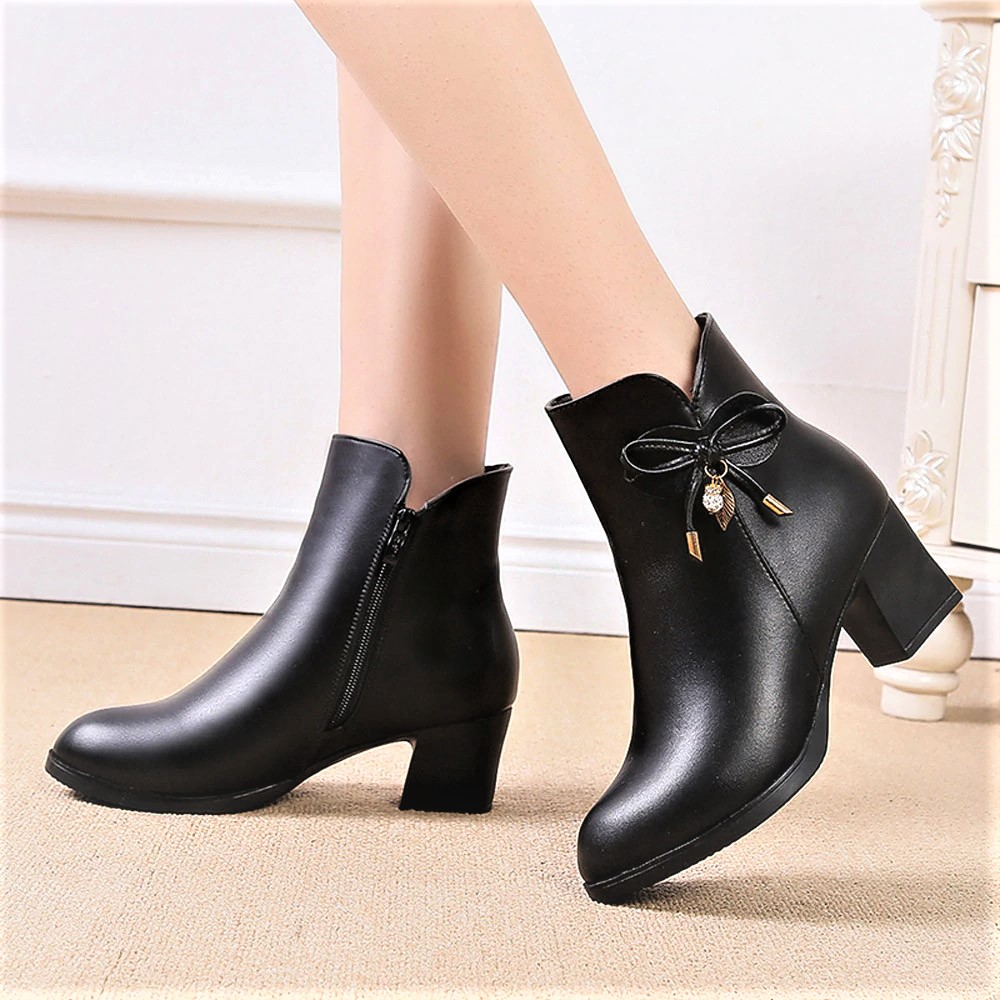 Women Leather Ankle Stylish Boots