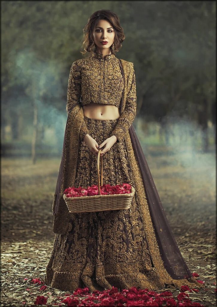 Amazing Plum Naulakha HSY Bridal Dresses Collection