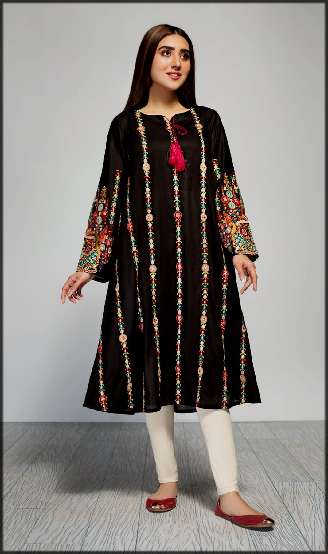 Black summer frock for young ladies