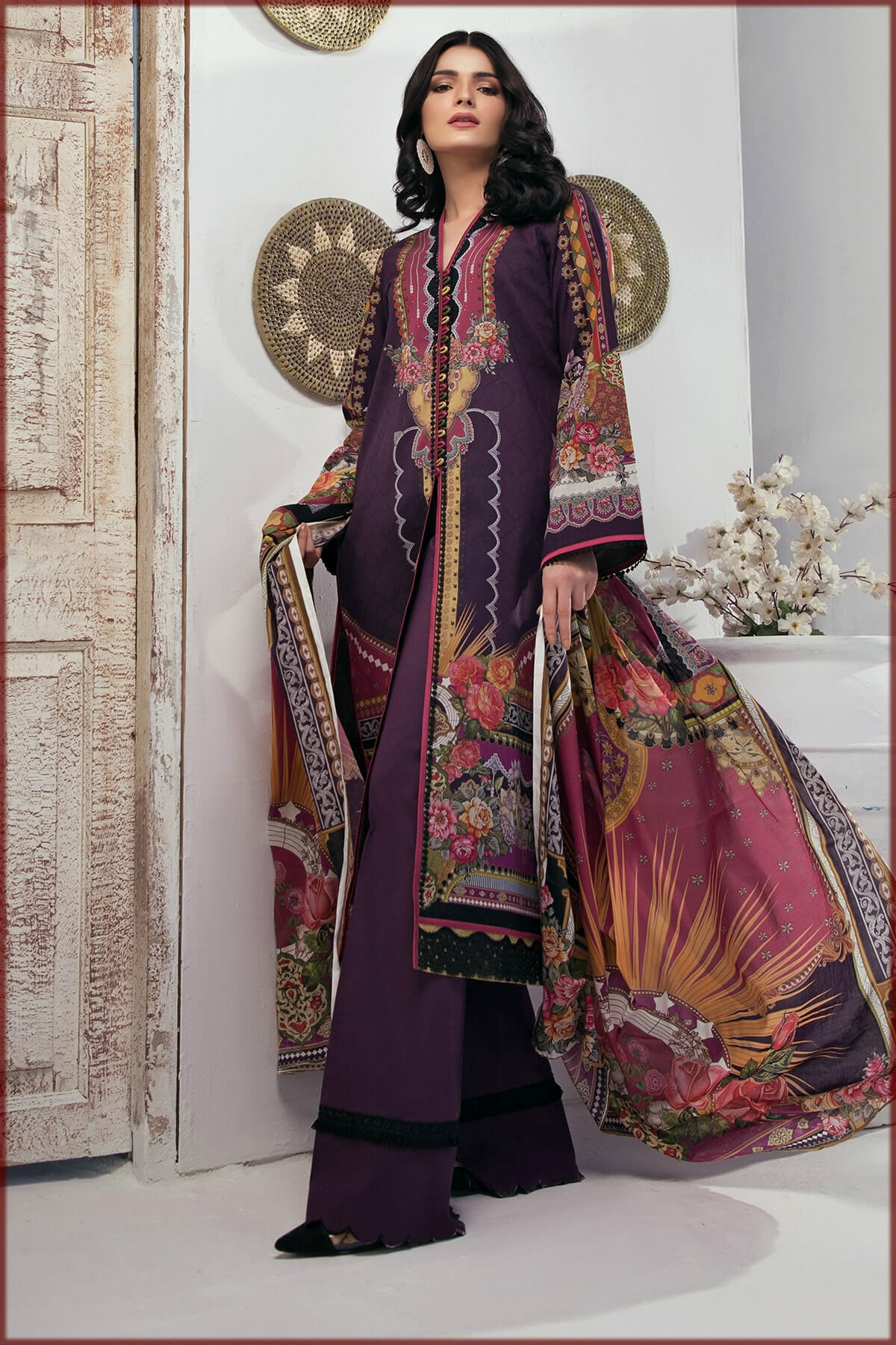Digital Printed Lawn Shirt for youngladies