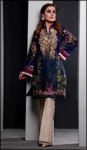 Digital Printed Summer Lawn Shirt with emboridery