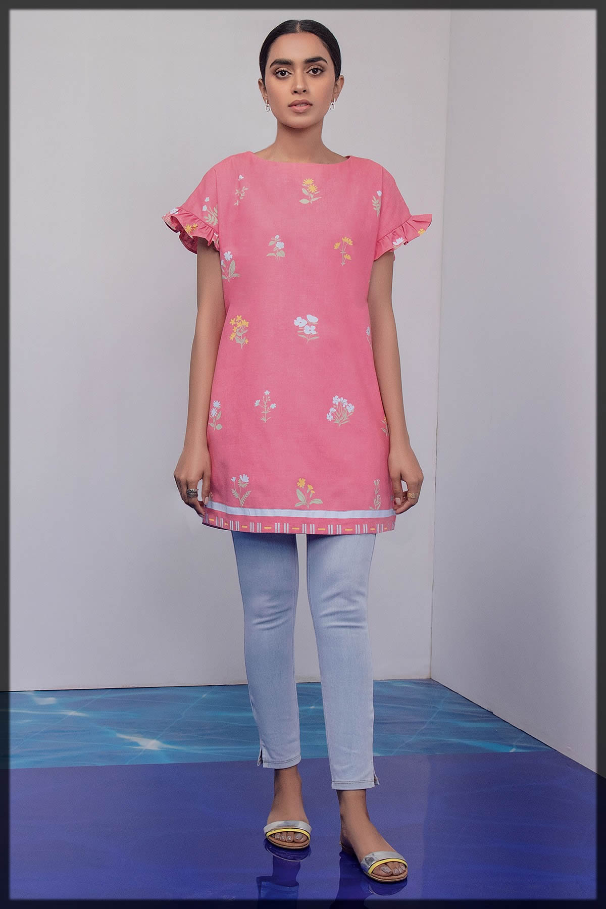 Embroidered Denim Shirt By Alkaram