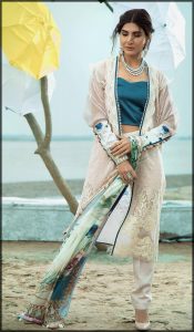 Luxury lawn dress for party