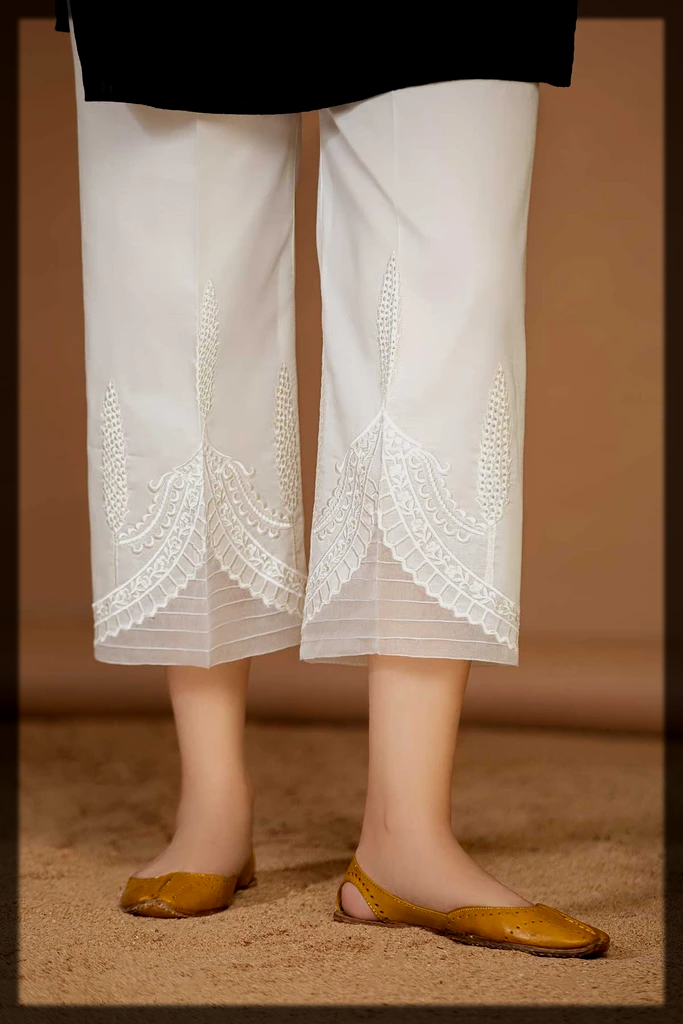 chic white summer cotton trouser