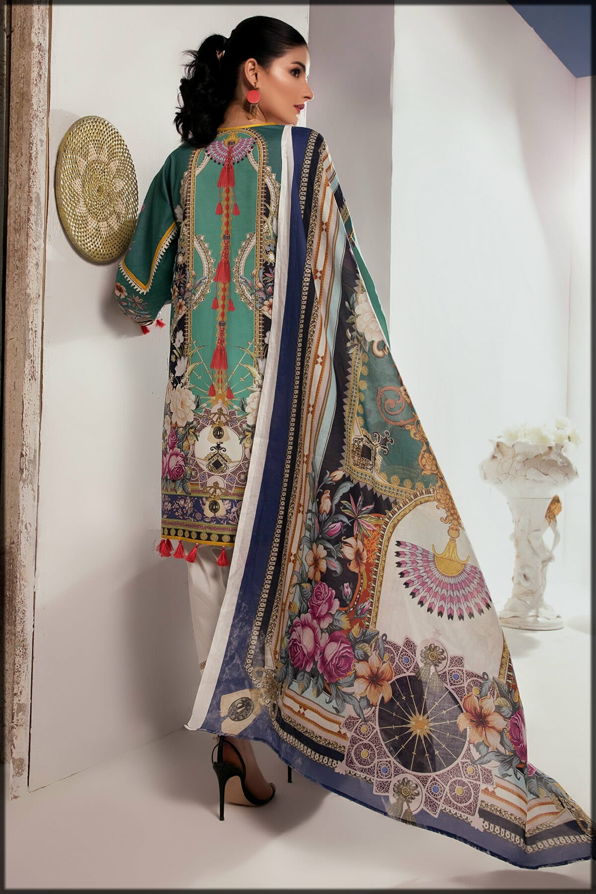 digital printed lawn shirt