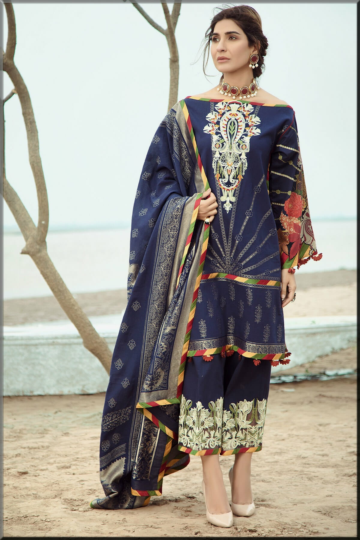 most stylish and gorgeous blue party wear dress