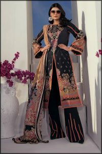 stunning black Digital Printed Lawn Shirt