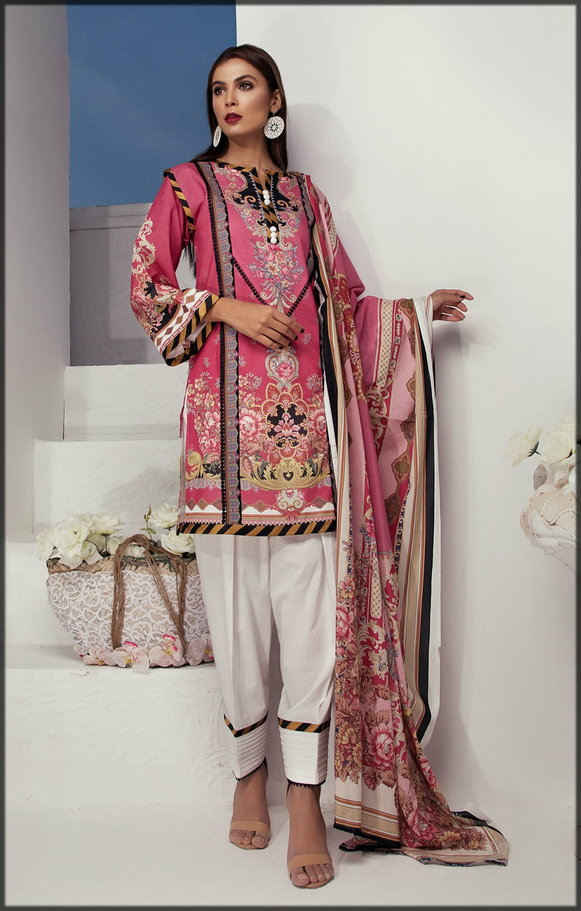 stylish Digital Printed summer Lawn Shirt