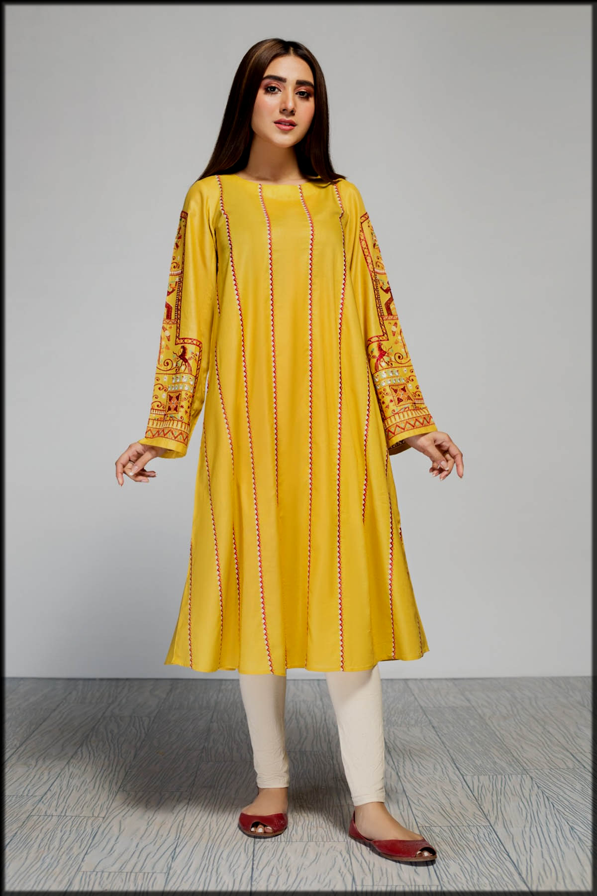 yellow Embroidered Origins Summer Collection