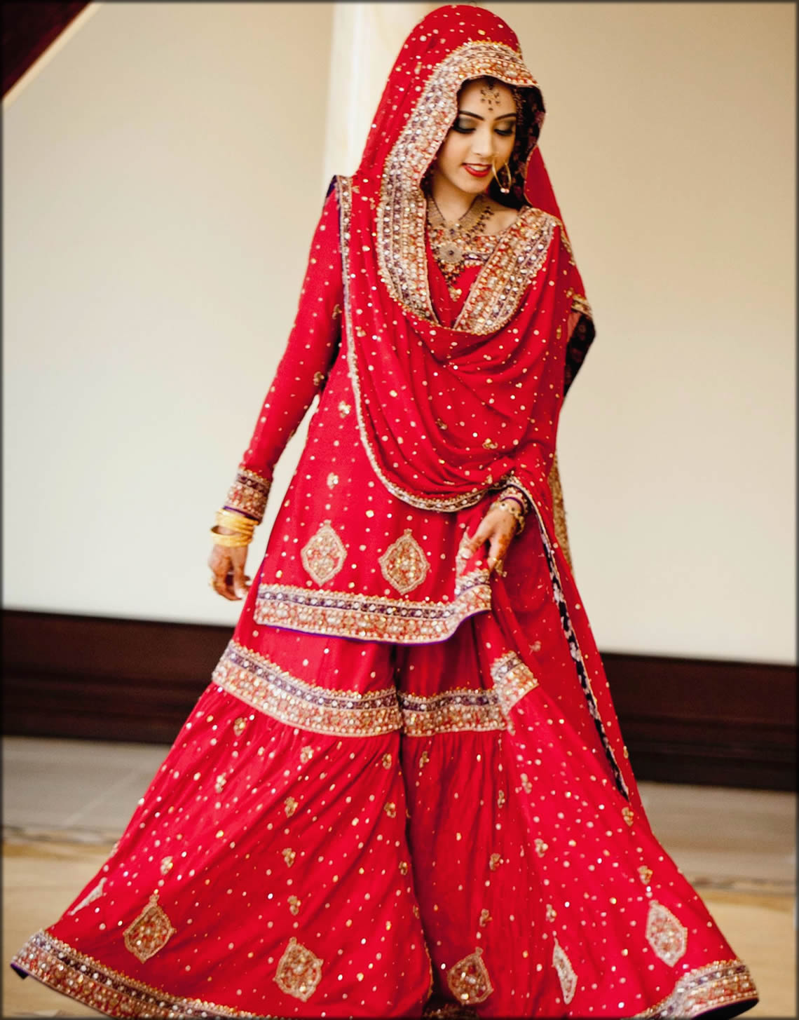 punjabi bridal suit dupatta setting