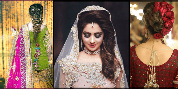 Latest Pakistani Bridal Hairstyles 2022 for Mehndi, Barat and Walima Latest Pakistani Bridal Hairstyles 2022 for Mehndi, Barat and Walima