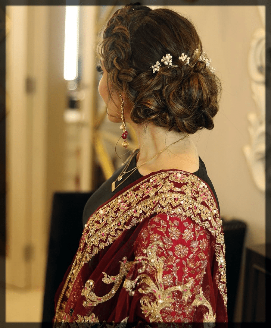 Latest Pakistani Bridal Hairstyles 2023 for Mehndi Barat and Walima