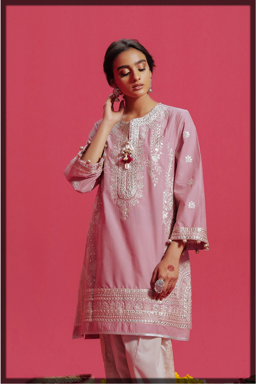 classy pink summer eid dress for yongest
