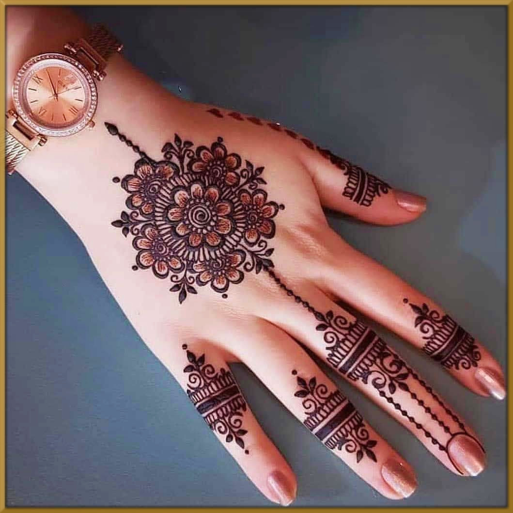 Royal Back Hand Mehndi Design: Easy to apply