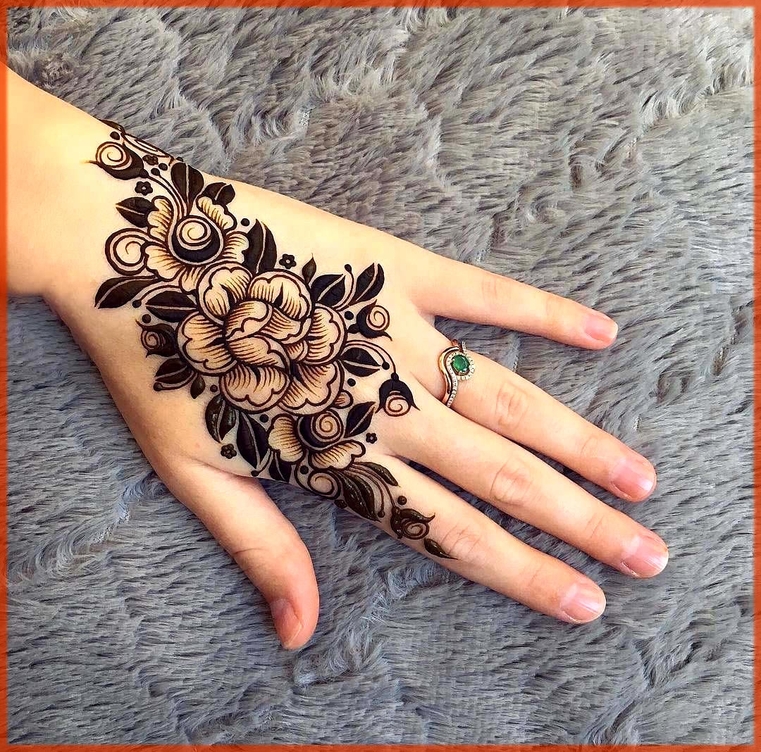 Floral Mehndi Mehndi Latest Henna Designs Floral Flower Rose Flowers ...