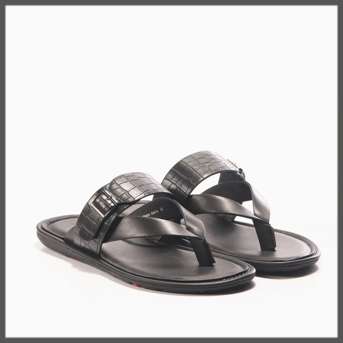 black summer chappal for men by hush puppies