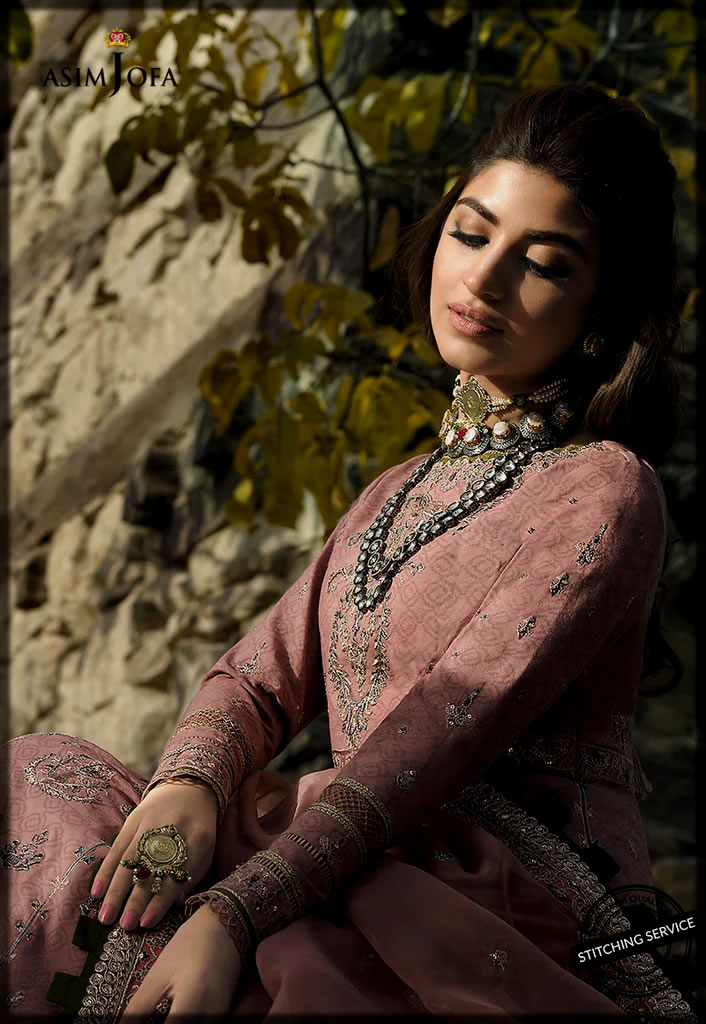 lovely opink summer suit by asim jofa