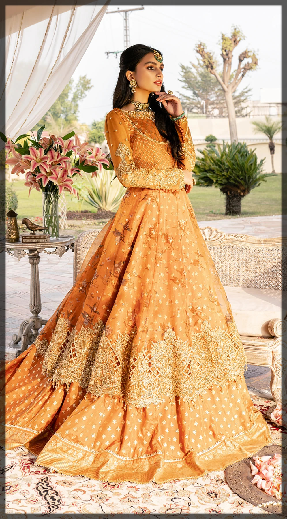 stunning floral gown for ladies