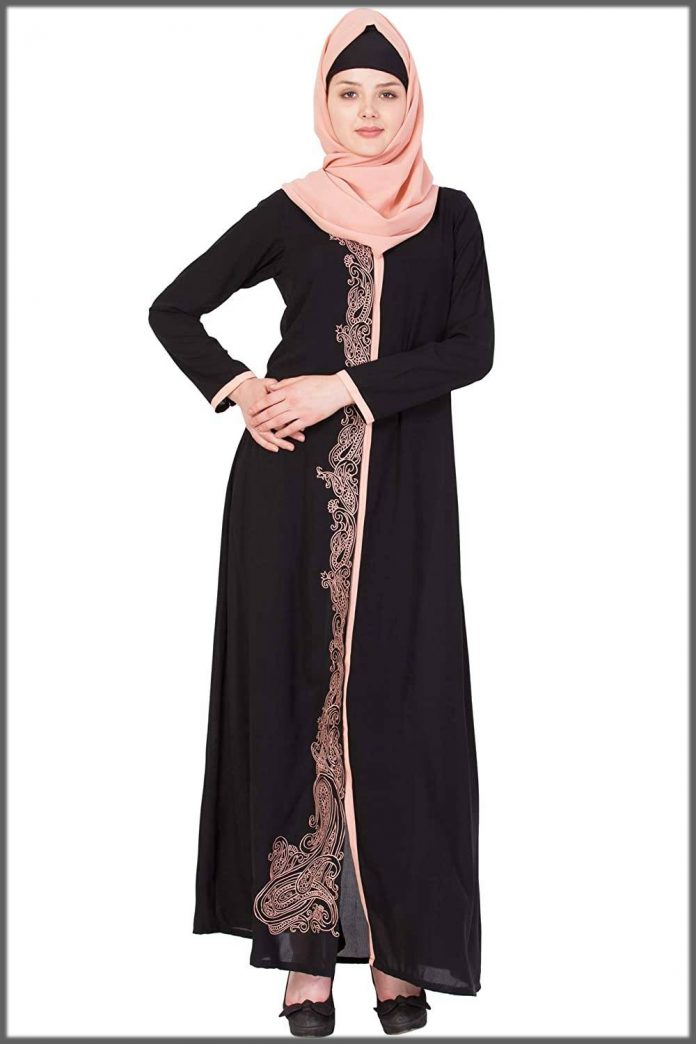 modern front open abaya