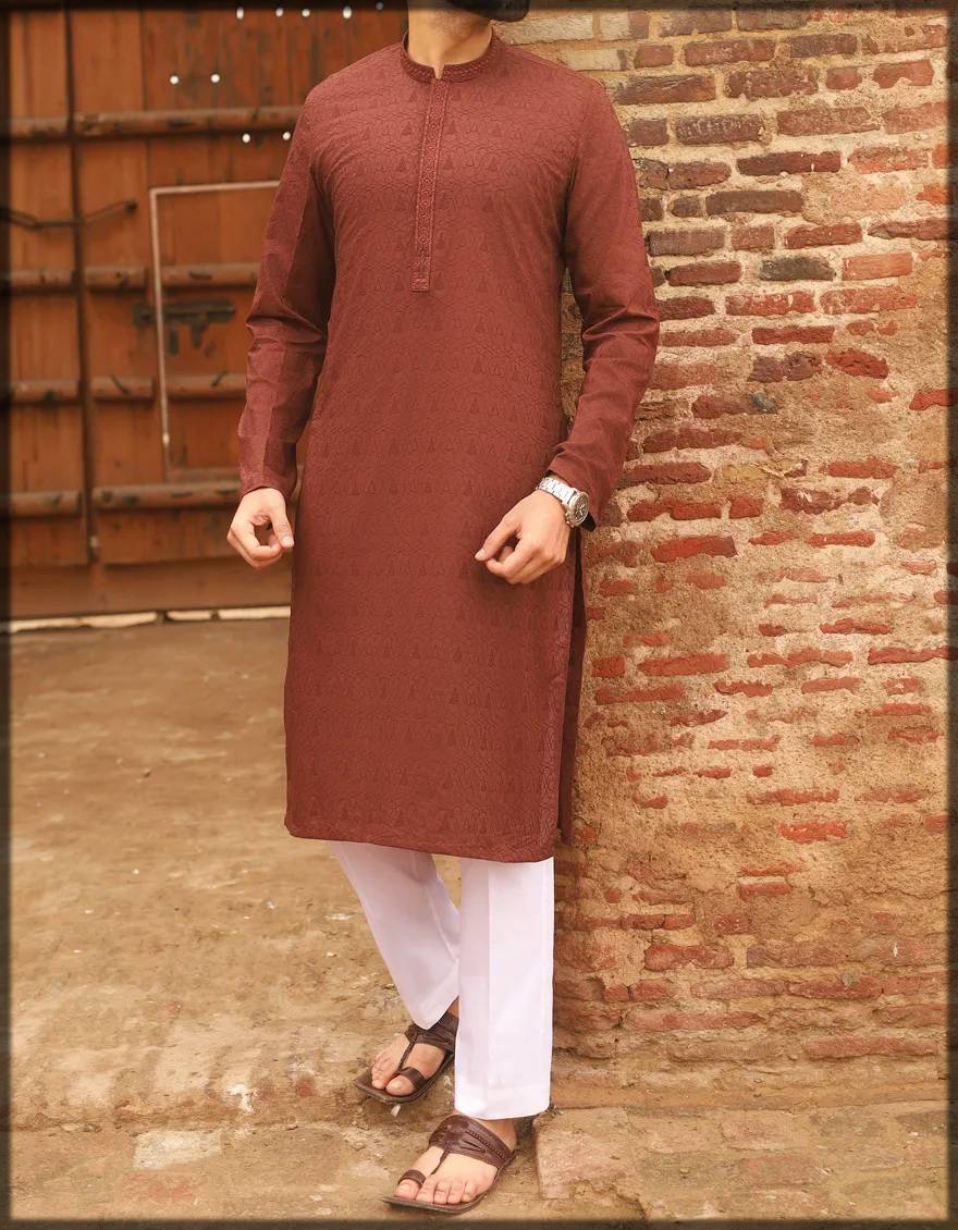 Brown colored attire