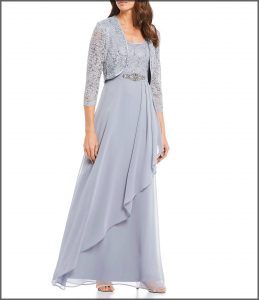 gown with short jacket design