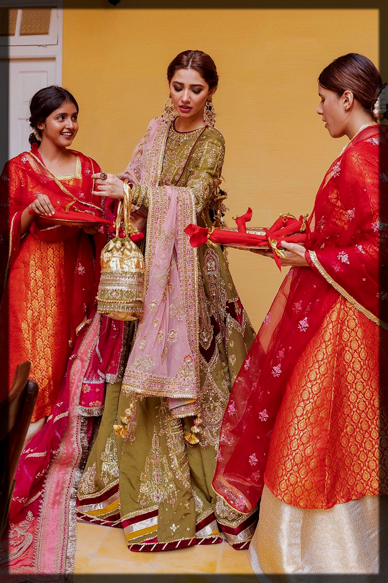 Stylish Mehndi Dresses by MNR