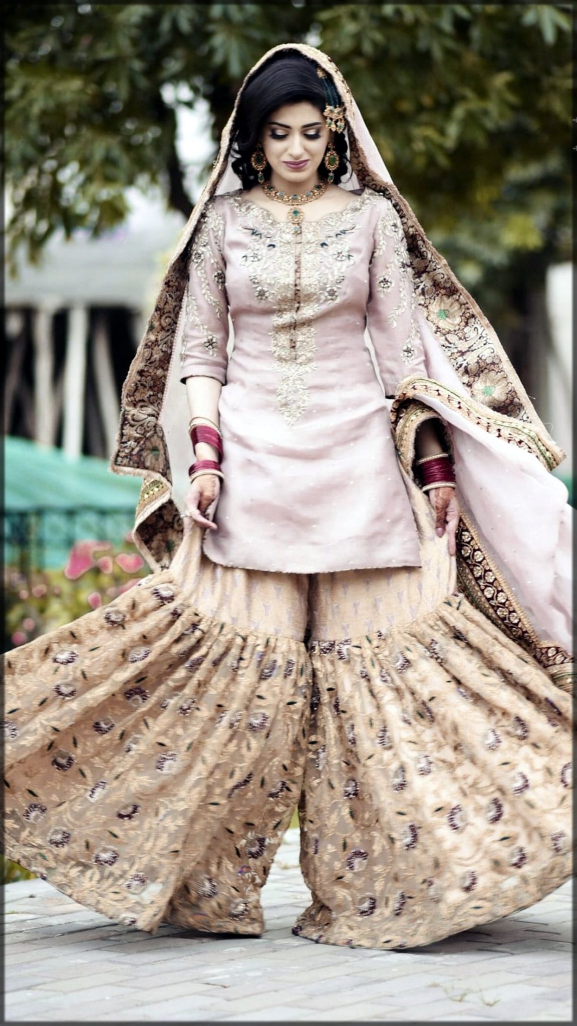 golden gharara pants
