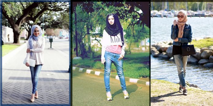 easy and appealing Casual Hijab Styles With Jeans