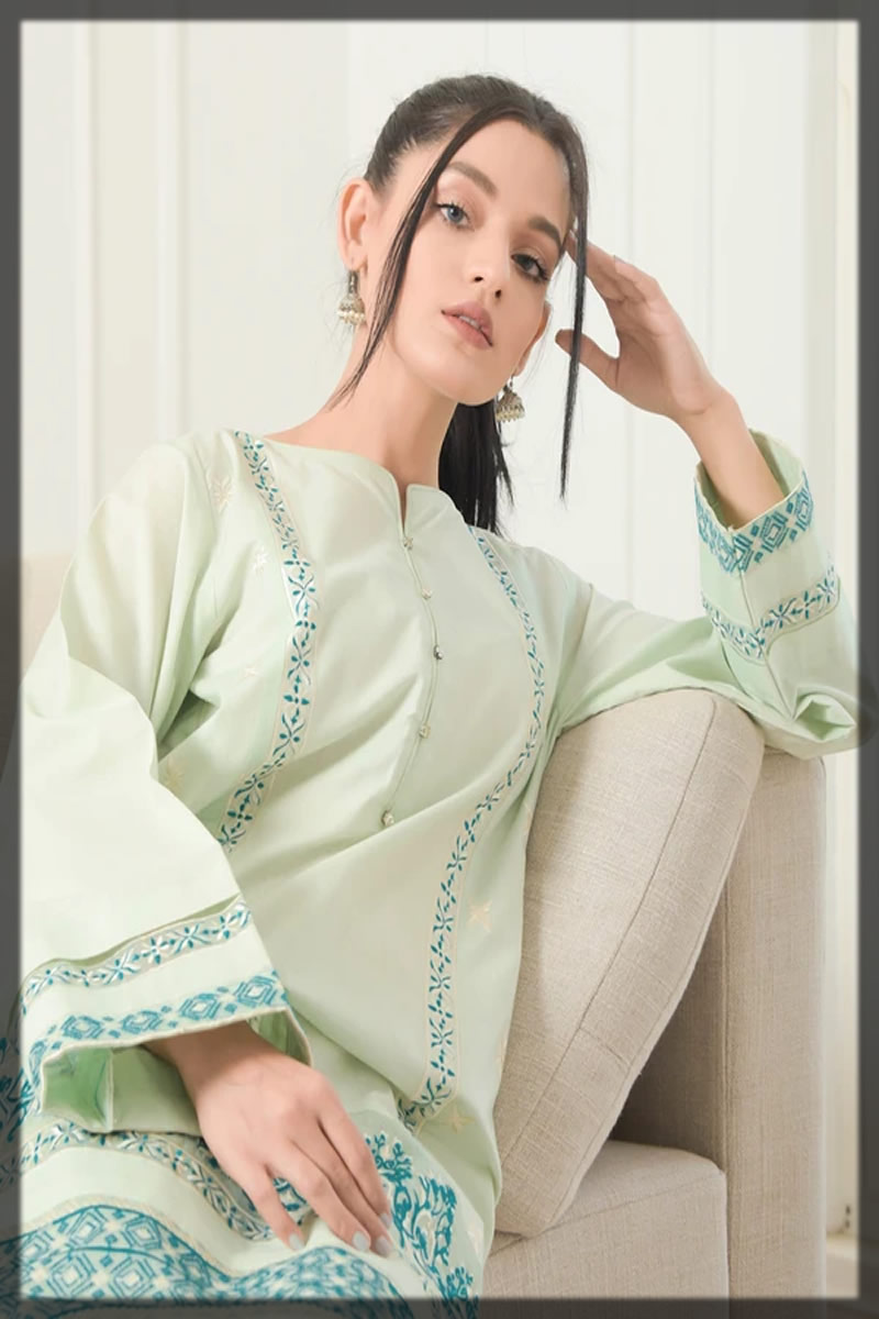 mint green lawn shirt